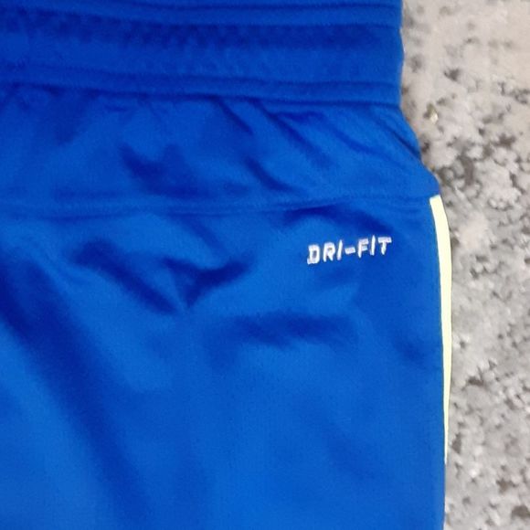 Nike Blue with Neon Side Stripe Dri Fit Athletic Shorts - Picture 5 of 7